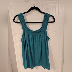 XL Anthropologie turquoise tank